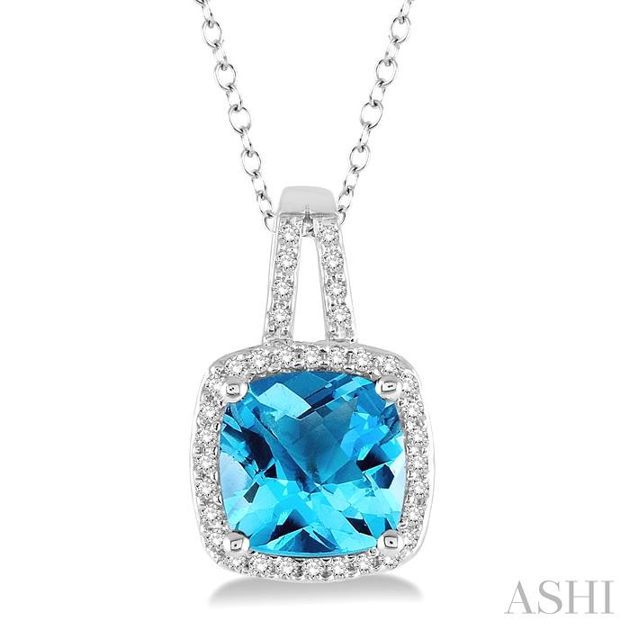 GEMSTONE & DIAMOND PENDANT