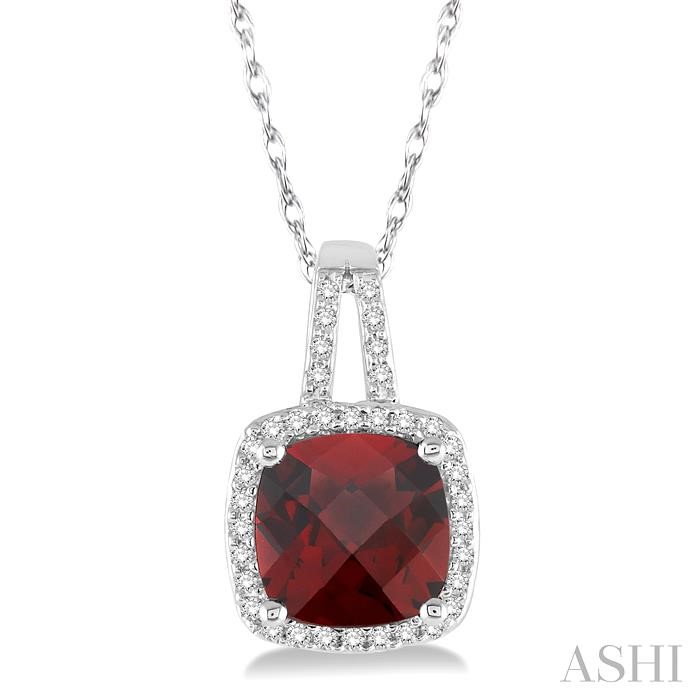 GEMSTONE & DIAMOND PENDANT