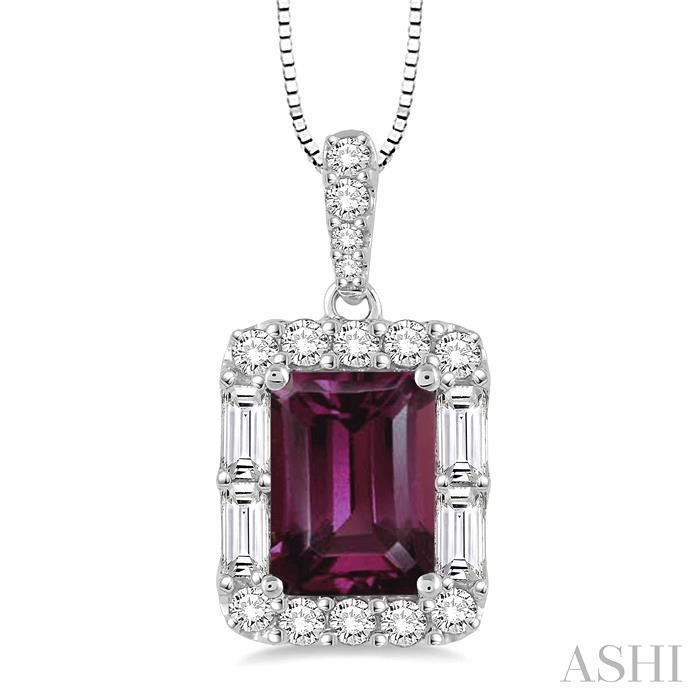 GEMSTONE & DIAMOND PENDANT