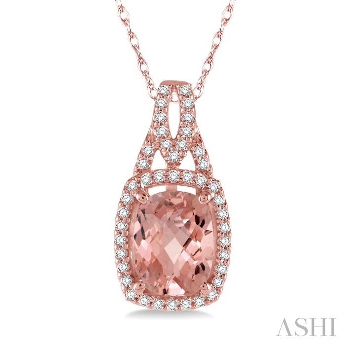 GEMSTONE & DIAMOND PENDANT