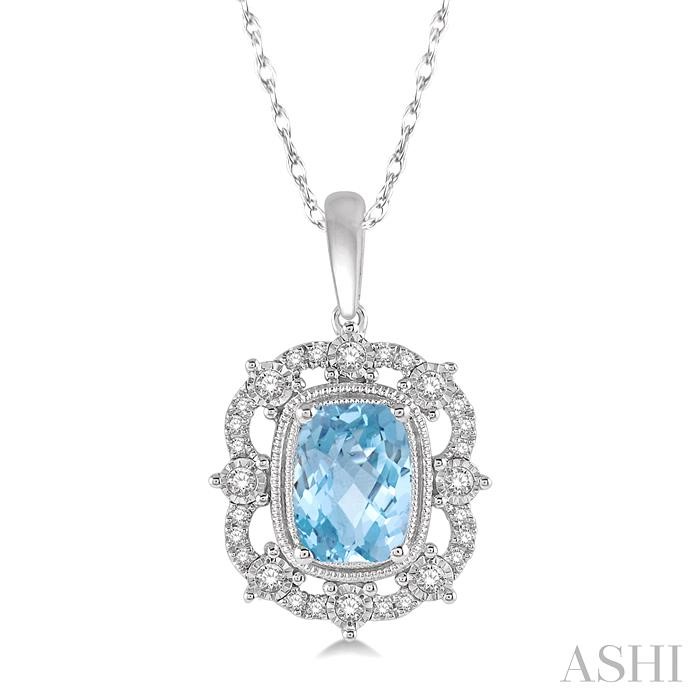 GEMSTONE & DIAMOND PENDANT