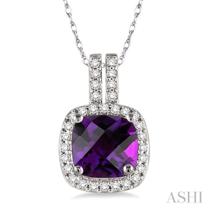 GEMSTONE & DIAMOND PENDANT
