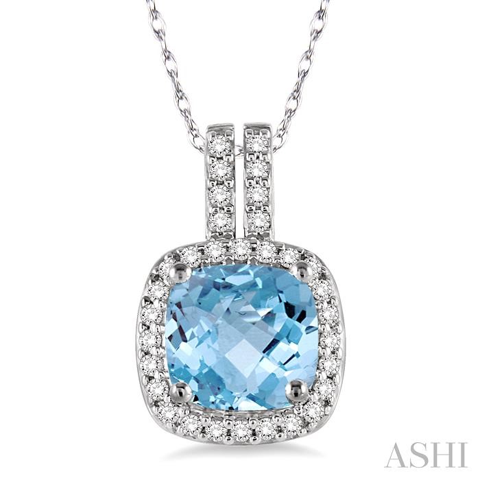 GEMSTONE & DIAMOND PENDANT