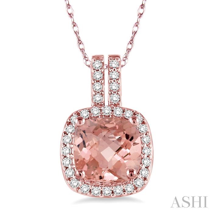 GEMSTONE & DIAMOND PENDANT