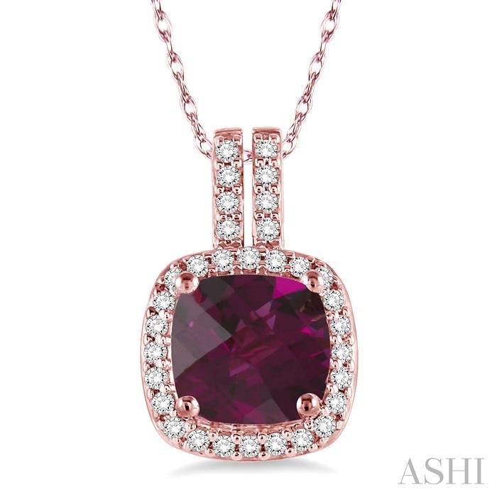 GEMSTONE & DIAMOND PENDANT