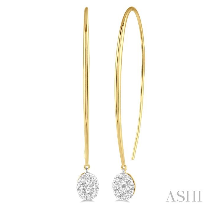 OVAL SHAPE LOVEBRIGHT ESSENTIAL DIAMOND EARRINGS