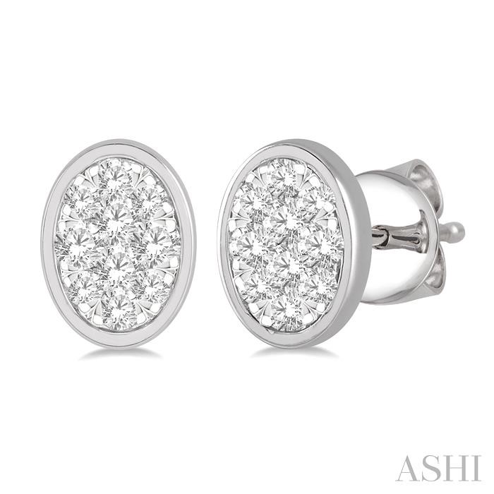 OVAL SHAPE LOVEBRIGHT ESSENTIAL DIAMOND EARRINGS