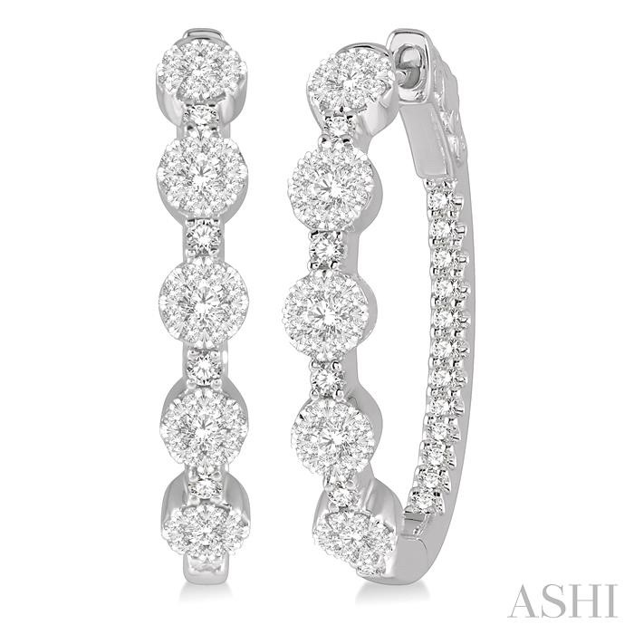INSIDE-OUT LOVEBRIGHT DIAMOND HOOP EARRINGS