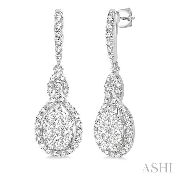 OVAL SHAPE LOVEBRIGHT DIAMOND EARRINGS