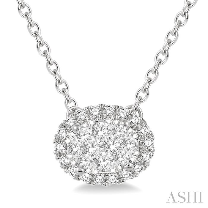 OVAL SHAPE EAST-WEST LOVEBRIGHT ESSENTIAL DIAMOND NECKLACE