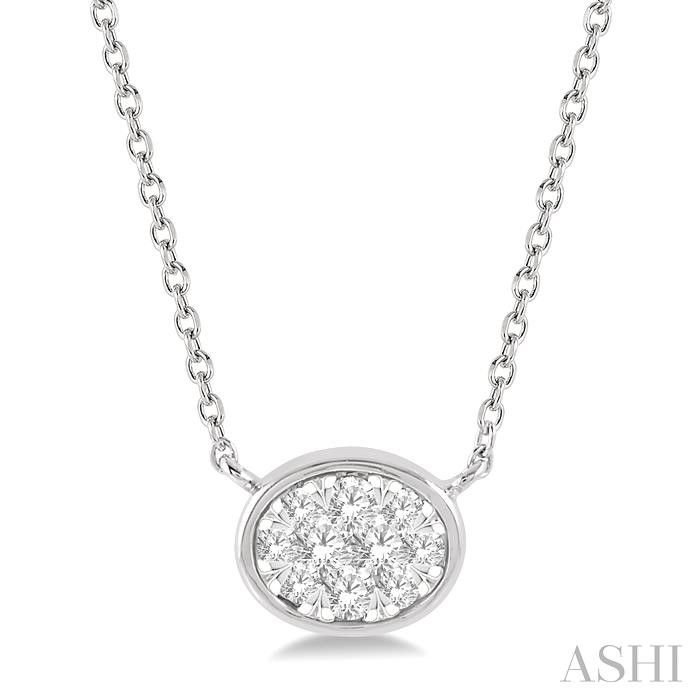 OVAL SHAPE LOVEBRIGHT ESSENTIAL DIAMOND NECKLACE
