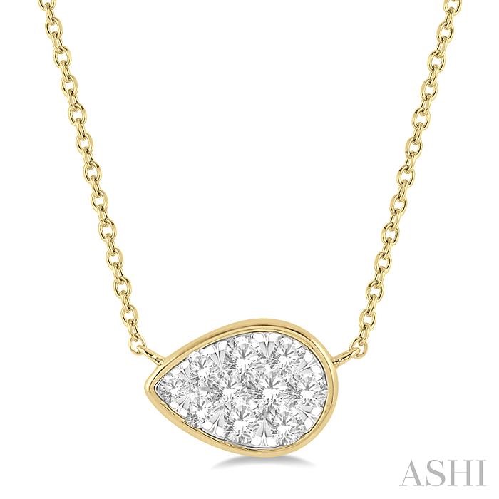 PEAR SHAPE LOVEBRIGHT ESSENTIAL DIAMOND NECKLACE