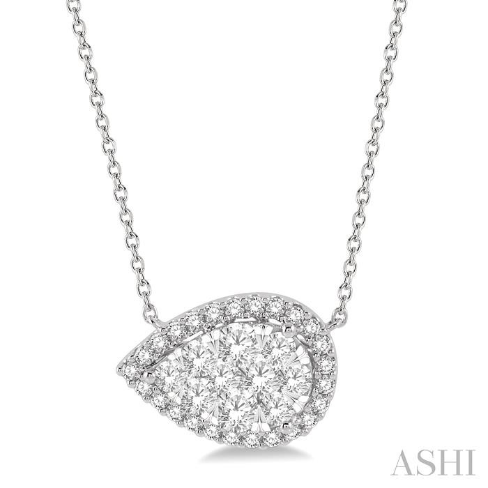 PEAR SHAPE LOVEBRIGHT ESSENTIAL DIAMOND NECKLACE
